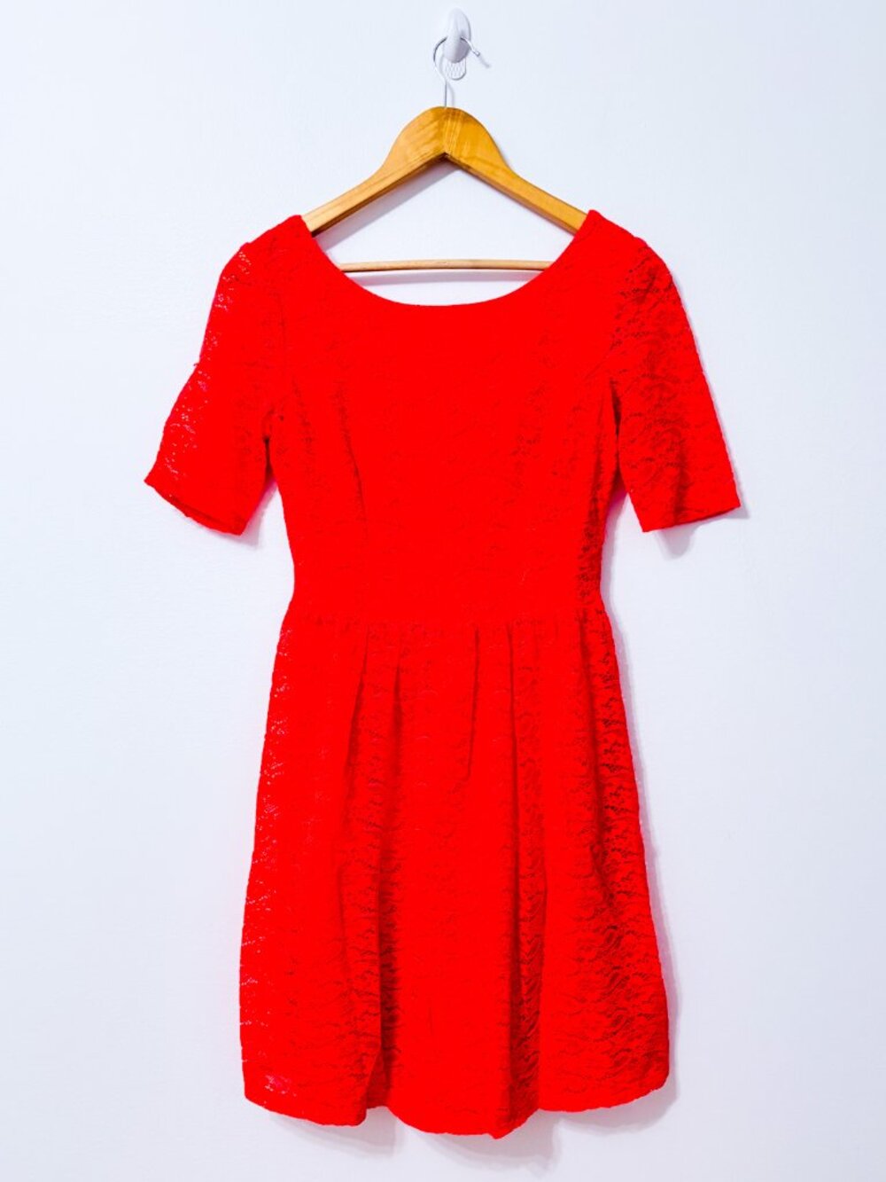JESSICA SIMPSON Coral Lace Dress | Fit Flare Feminine | Size 2